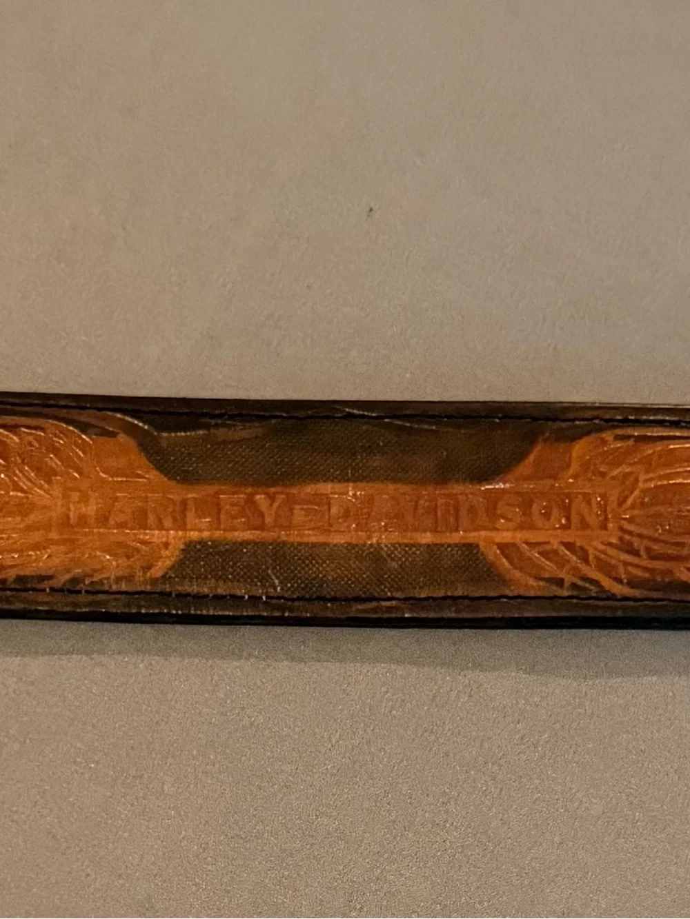 Harley-Davidson Black and Brown Leather belt Vintage